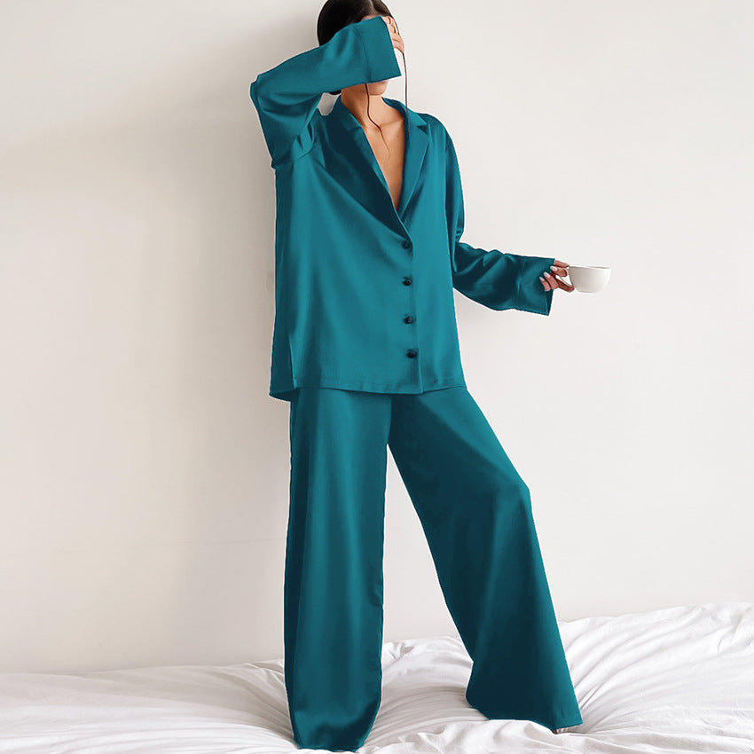 Silky Two-Piece Lounge Pajama Set