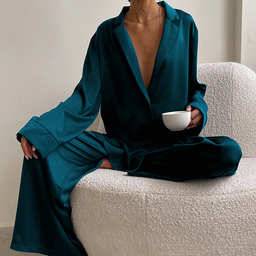 Silky Two-Piece Lounge Pajama Set