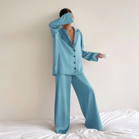 Silky Two-Piece Lounge Pajama Set