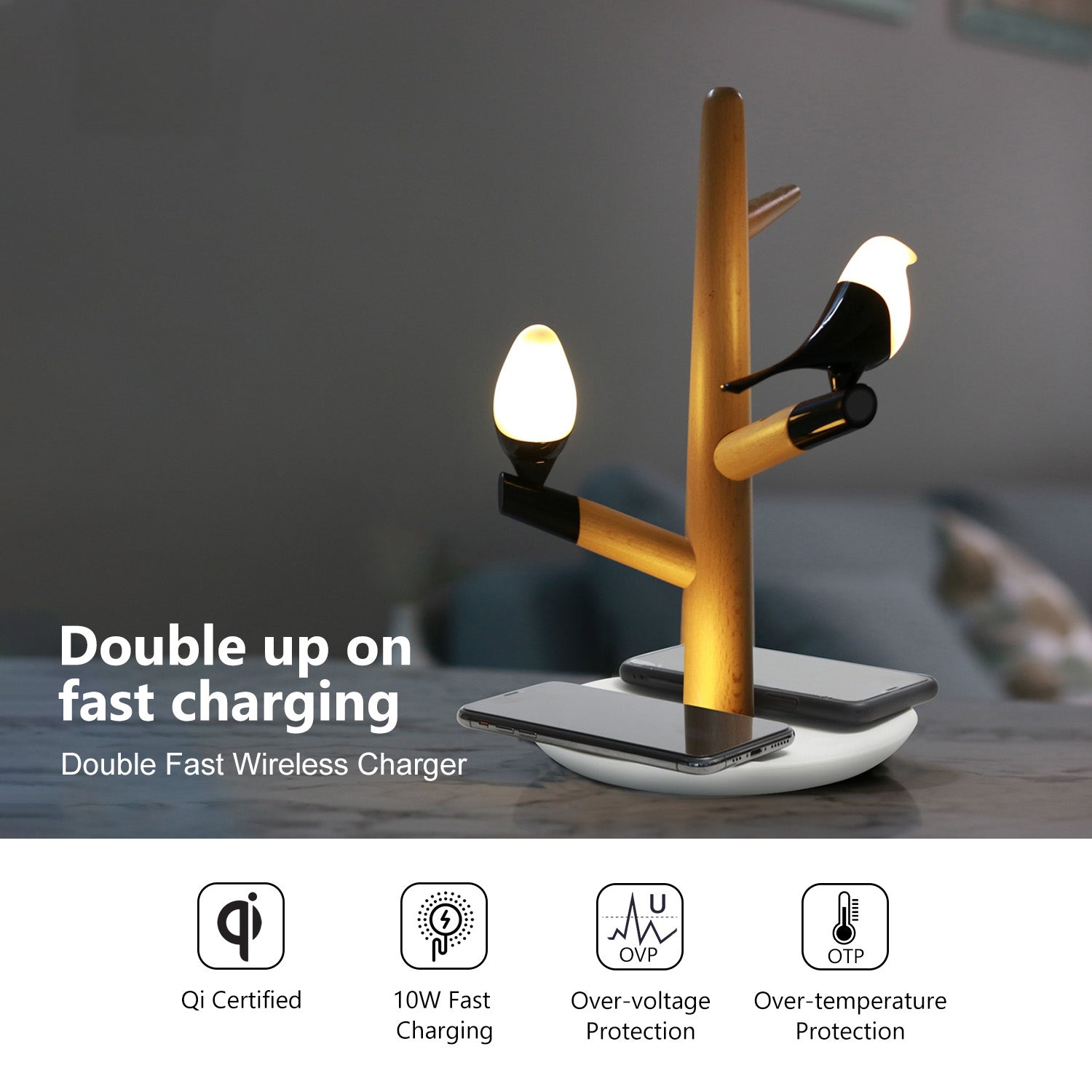 Lovely Bird Wireless Charging Lamp