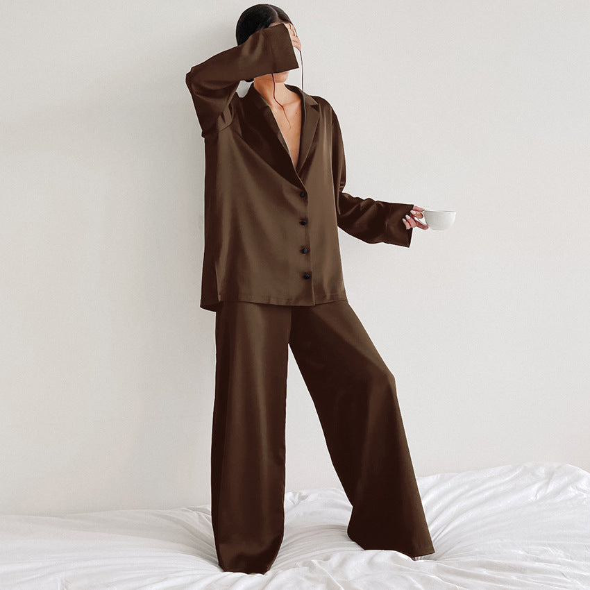 Silky Two-Piece Lounge Pajama Set